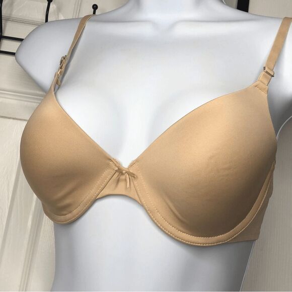 Maidenform Underwire Bra 34C Nude Smooth Cup Rear Hook New With Tags - Picture 4 of 4